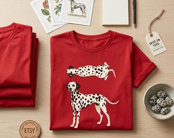 Dalmatian Dog T-Shirt, Cute Spotted Dog Shirt, Dog Lover Gift, Dalmatian Tee, Pet Lover Shirt, Minimalist Dog Graphic Tee, Unisex Dog Shirt