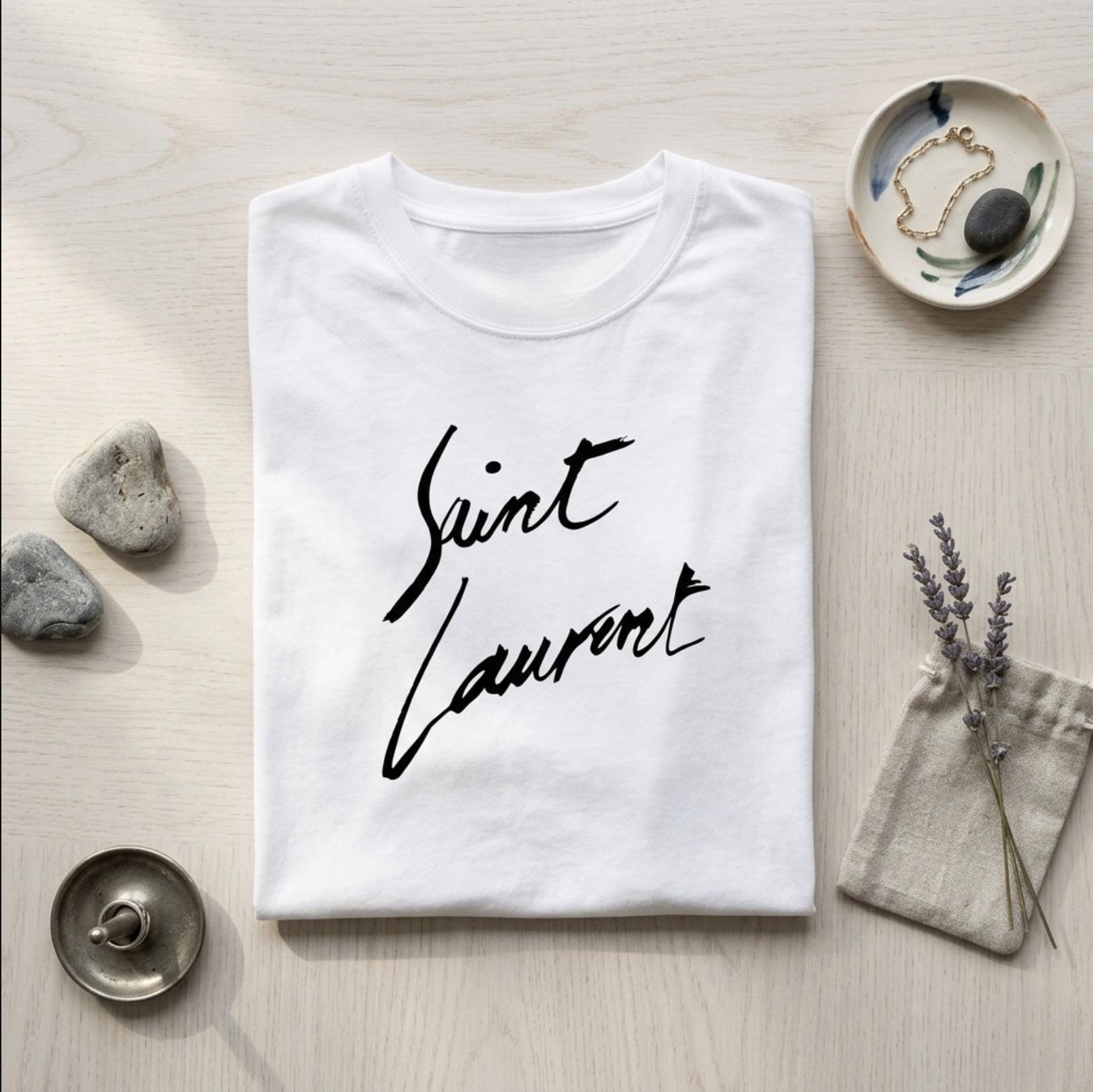 Ysl Logo Shirt - Etsy