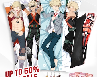 Custom Made Body Pillow Cover Katsugi Bakugo Anime Fan Art Design Dakimakura Hugging Pillow Cover Case DIY Personalized Doublesided