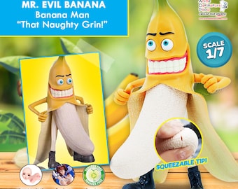 Evil Banana Anime 3D Painted Clay Figure Custom Statue Sculpture Action Figurine Model Toy Modeled Collection Gift Waifu 28cm