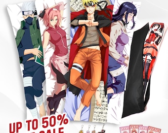 Custom Made Body Pillow Cover All Naruto Anime Fan Art Husbando Design Dakimakura Hugging Body Pillow Case DIY Personalized Doublesided