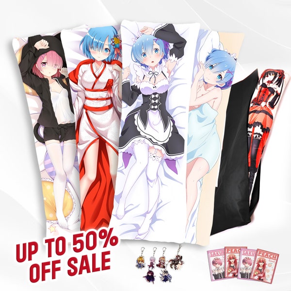 Custom Made Body Pillow Cover Rem Zero Starting Life in Another World Anime Art Design Dakimakura Hugging Case DIY Personalized Doublesided