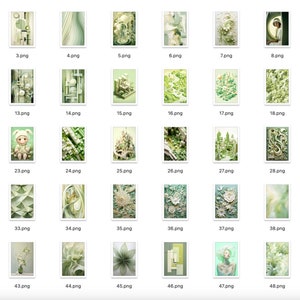 Green Gallery Wall Art Set Of 50 Gallery Wall Prints Digital Download Gallery Wall Art Gallery Wall Art For Different Aesthetics image 3