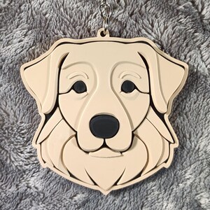 3D Printed Golden Retriever Keychain – Cute Dog Lover Gift – Personalized Dog Mom or Dog Dad Accessory – Handmade Golden Retriever Gifts