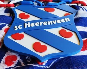 Heerenveen Überlieferung Kette | 3D-geprintete Fächerkette | Voetbal Anhänger Accessoire | Uniek Fan Artikel