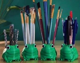 Portapenne a forma di rana stampato in 3D – Organizer da scrivania ecologico