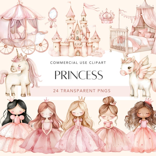 Princess Clipart - Etsy