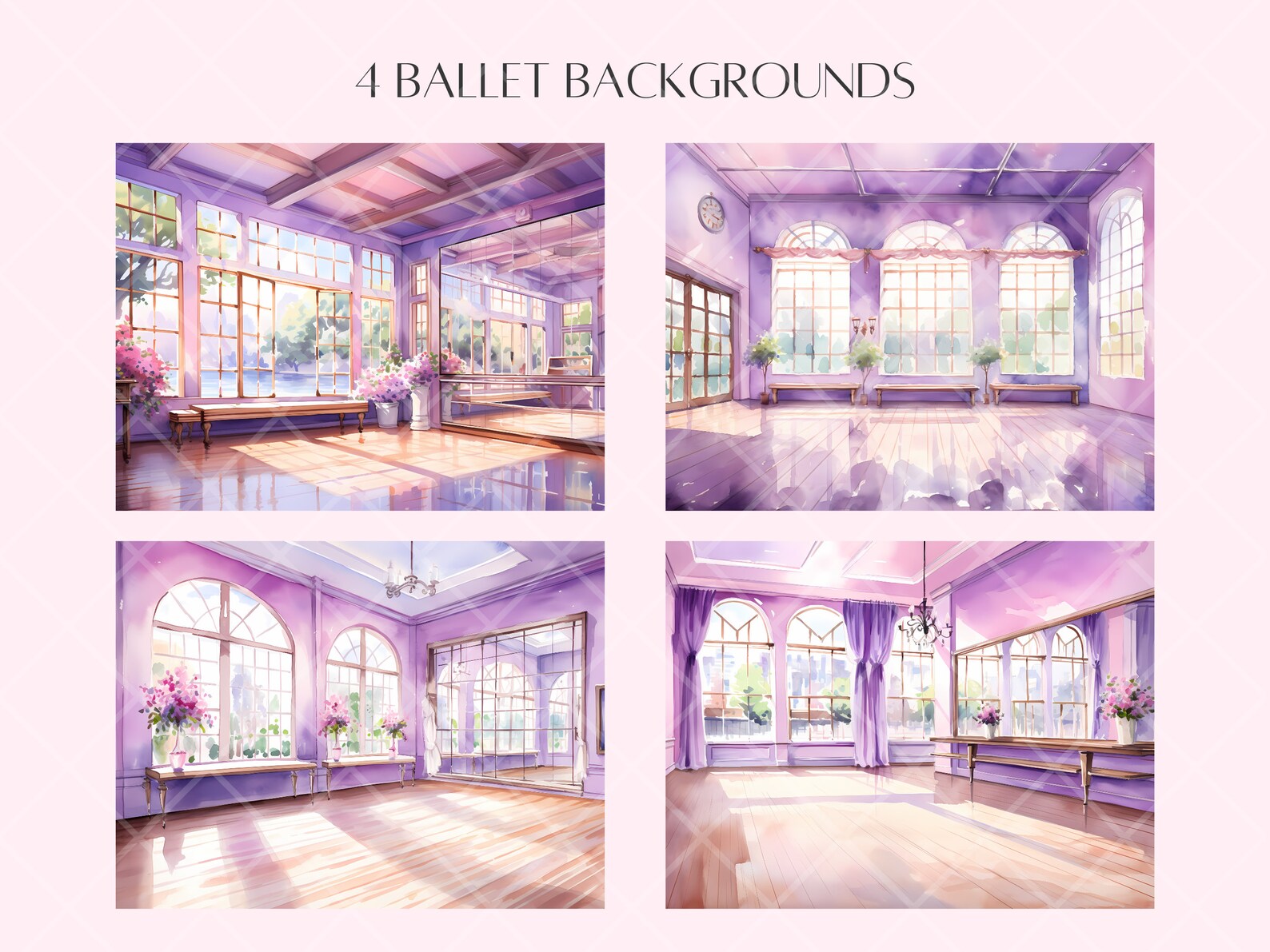 Purple Ballerina Clipart Swan Lake Clipart Watercolor Ballerina Clipart ...