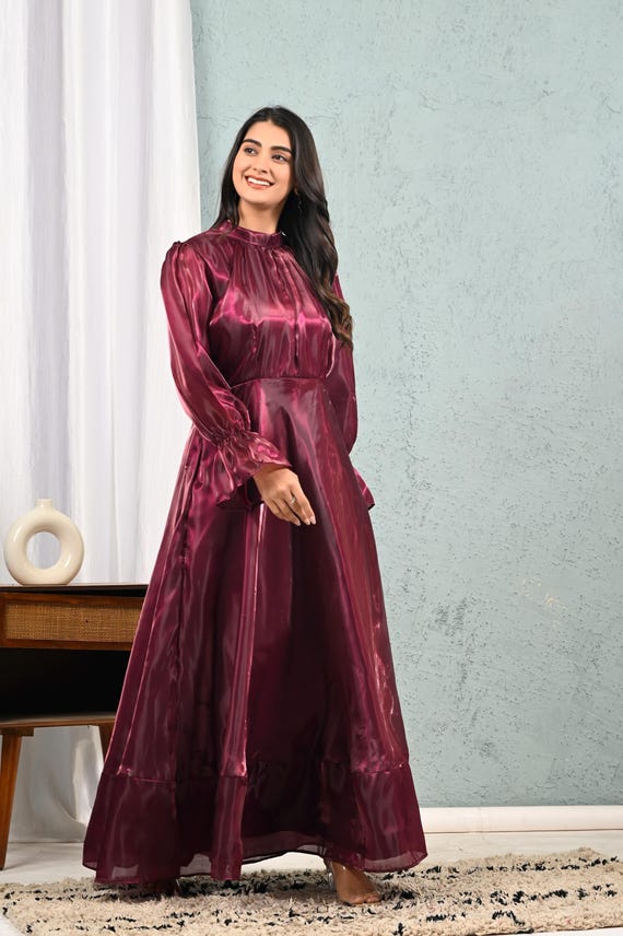 bridesmaid dresses long burgundy Burgundy Velvet Off The Shoulder Dress - Bridesmaid Dress main image 1