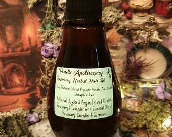 Rosemary Herbal Infused Hair Oil with Jojoba & Argan Oil with Essential Oils of Rosemary, Lavender and Geranium