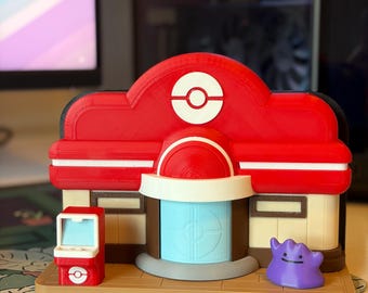 Pokopia Center Nintendo Switch 1 or 2 Dock Holder, 3D Printed Switch Stand, Gaming Dock Station, Gamer Gift