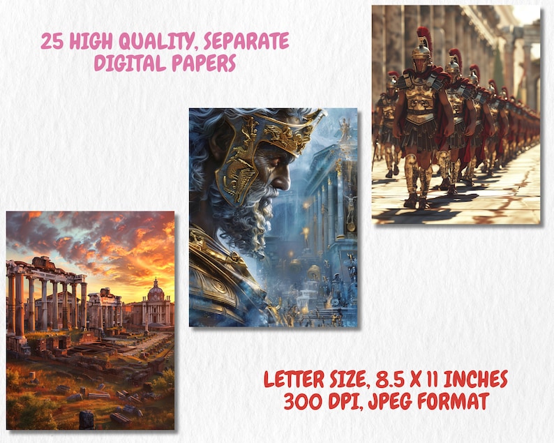 Ancient Rome Digital Paper: Roman Empire Backdrops (PDF) - Etsy Australia
