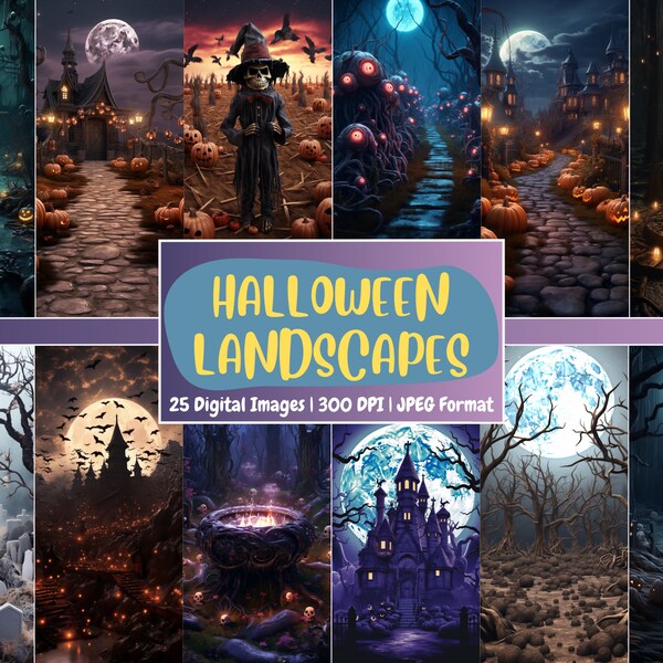 Halloween Scene - Etsy