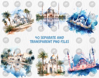 水彩画　「モスクの音」 水彩画 「モスクの音」 水彩画 「モスクの音」 水彩画「モスクの音」