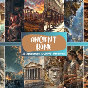 Digitaal papier uit het oude Rome | Achtergrond Romeinse rijk, achtergronden oud Rome, gladiatoren, afdrukbaar | Downloaden voor tijdschriften en scrapbooking