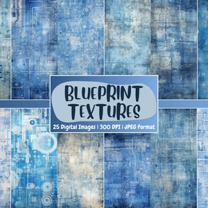 Papel digital con textura de plano/fondo de papel azul, fondos de papel arquitectónico, imprimible, descarga para diarios y álbumes de recortes