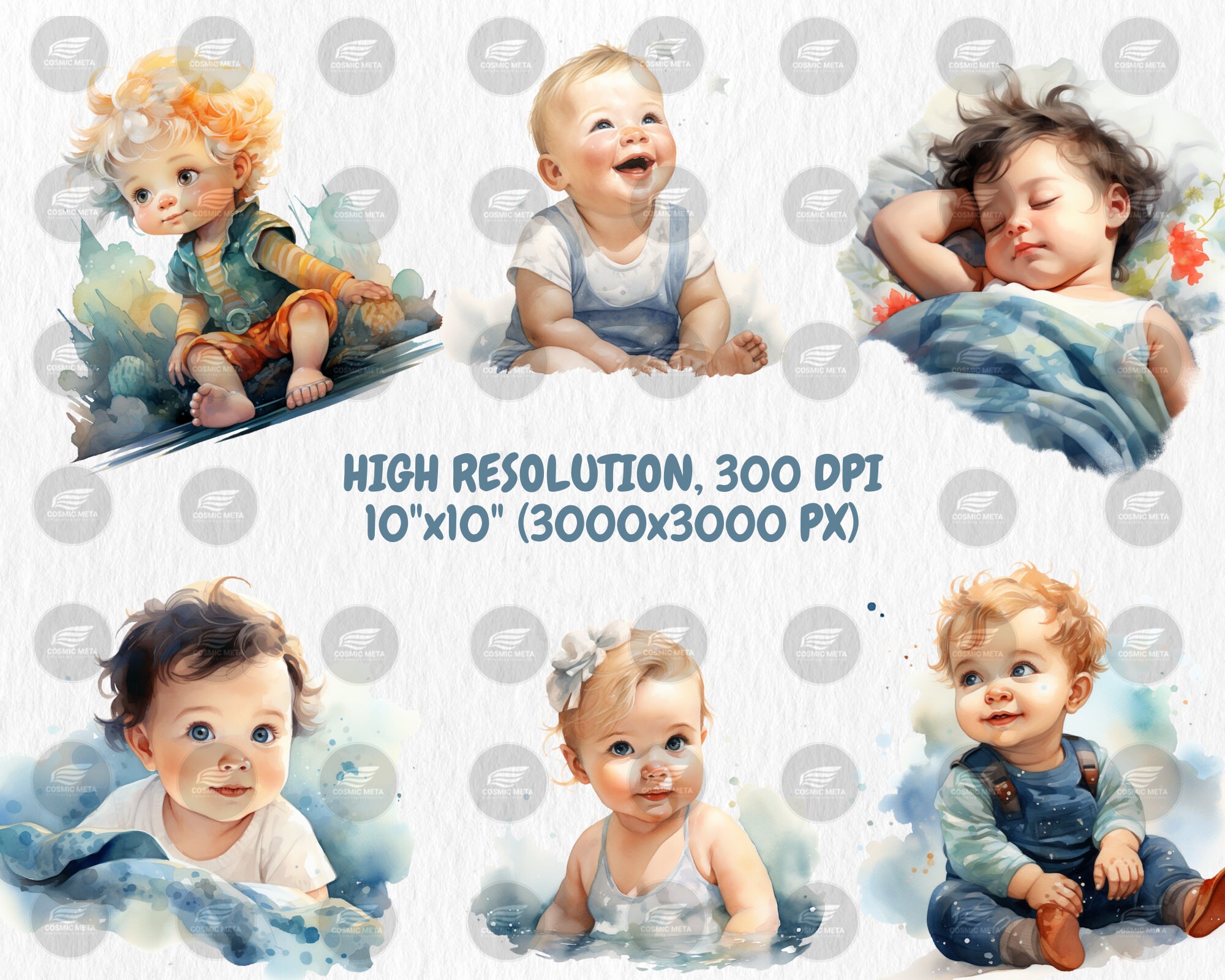 Aquarel schattige baby's clipart, lachende, slapende baby, lieve baby  illustraties, 40 afzonderlijke PNG-afbeelding, Instant Download voor  commercieel gebruik - Etsy België, image size:2000x1600