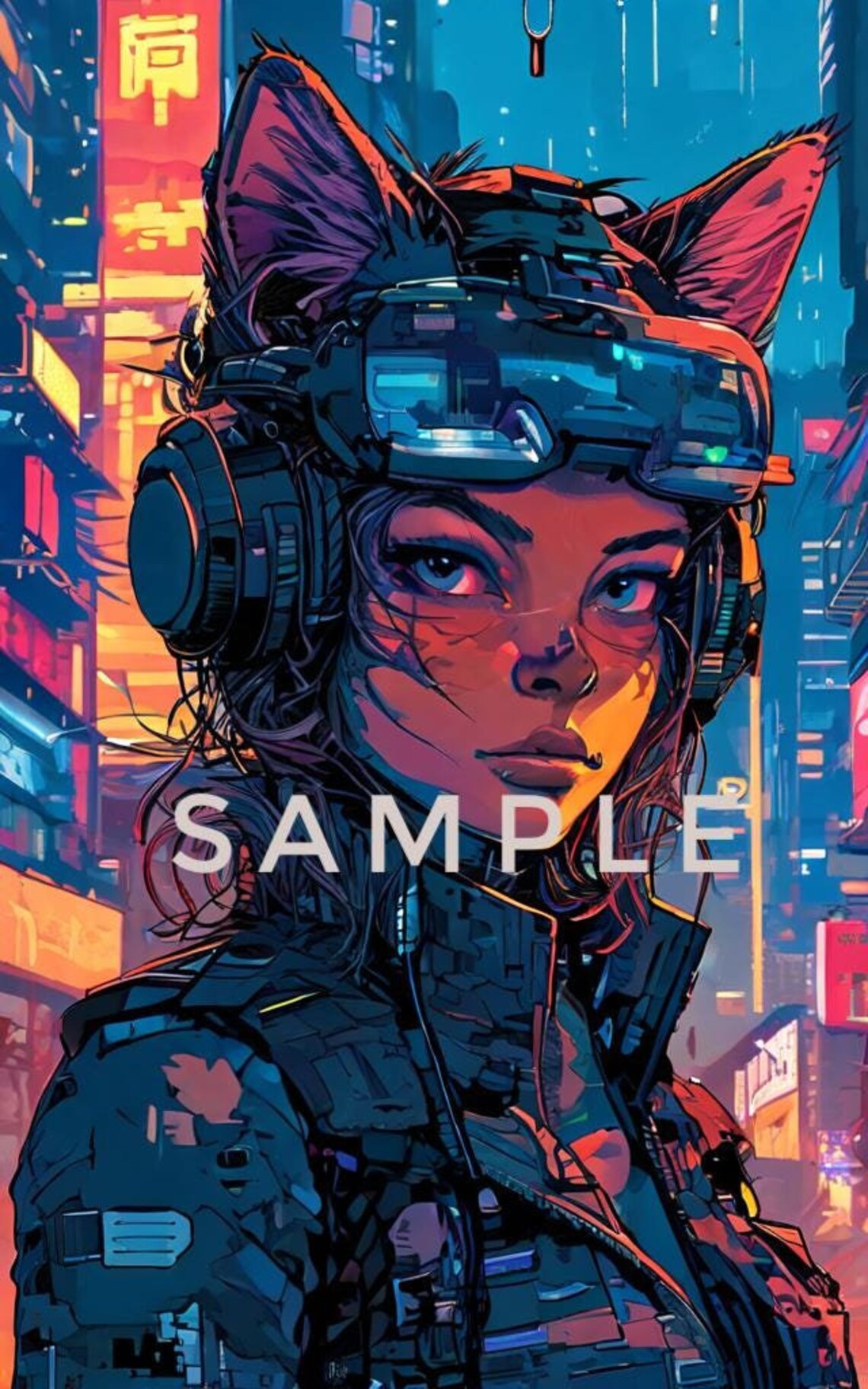 Cool Cyberpunk Teen Cat Girl Etsy