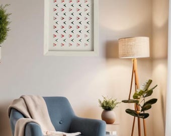 Geometric Paper Quilling Art Framed Optical Illusion Wall Decor, Modern 3D Abstract Wall Art for Living Room Office Bedroom Home Gift