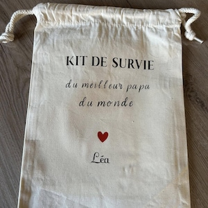 Sac Kit de survie futur papa, future maman (cadeau futur Papa, cadeau future maman , Pochon papa , sac maternité , cadeau maternité)