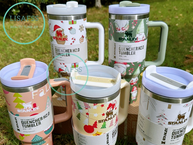 Christmas Stanley Tumbler With Straw 40oz Adventure Quencher Etsy