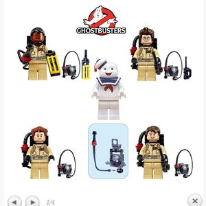 Ghostbusters mini figures complete set of 5 characters!