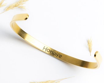 Hotwife - Hidden message bracelet. Dom sub gifts secret message, Adjustable bracelet