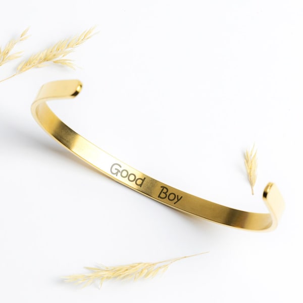 Good Boy - Hidden message bracelet. Sissy bracelet with secret message, dom sub gifts. Femdom jewelry feminization