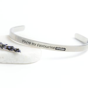 Minimalist submissive gift for her, Customized bracelet for her, Personalized jewelry with message, Elegant submissive Bracelet