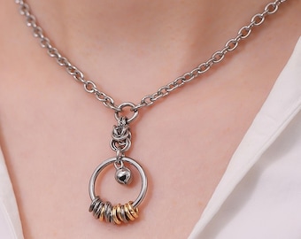 Collier de jour verrouillable - Ras de cou avec joint torique en acier inoxydable, bijoux de soumission discrets, cadeau permanent 24h/24 et 7j/7 avec options de verrouillage