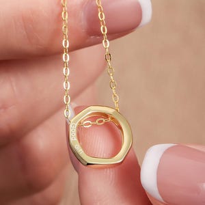 Good Girl Discreet day collar, O ring engraved necklace, Dom sub jewelry gifts for her.