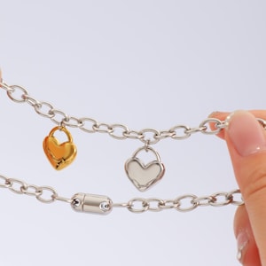 Good Girl Locking Permanent Hex Lock dom sub jewelry. Heart locket pendant choker. Discreet day collar for her