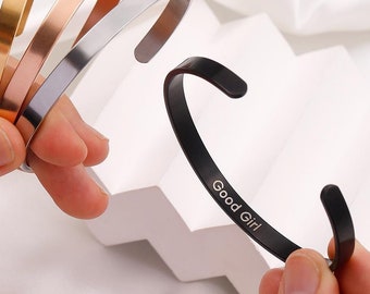 Good Girl - 隠しメッセージブレスレット。Dom Subへの秘密のメッセージギフト、調節可能なDom Subジュエリーブレスレット