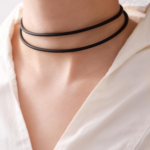 Good Girl Locking Permanent Hex Lock dom sub jewelry. Rubber Leather collar Custom engraved hex lock dom sub gifts image 2
