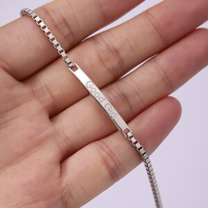 Submissive bracelet with name plate, hidden in plain sight dom sub jewelry, Good Girl bracelet, elegant dom sub gifts