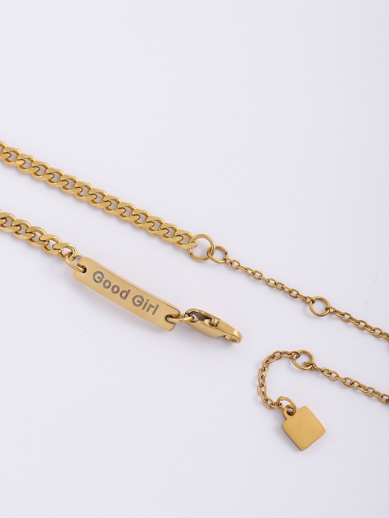 Good Girl - Ankle bracelet dom sub jewelry, Discreet day engraved ankle dom sub gifts