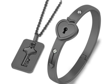 Pakistan Key Necklace And Lock Bracelet Couple Couples Lock Key