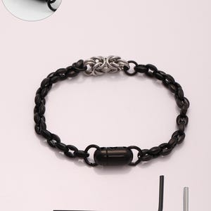Submissive bracelet - locking day sub collar dom sub jewelry, permanent jewelry bracelet Good Girl eternity collar with hex lock