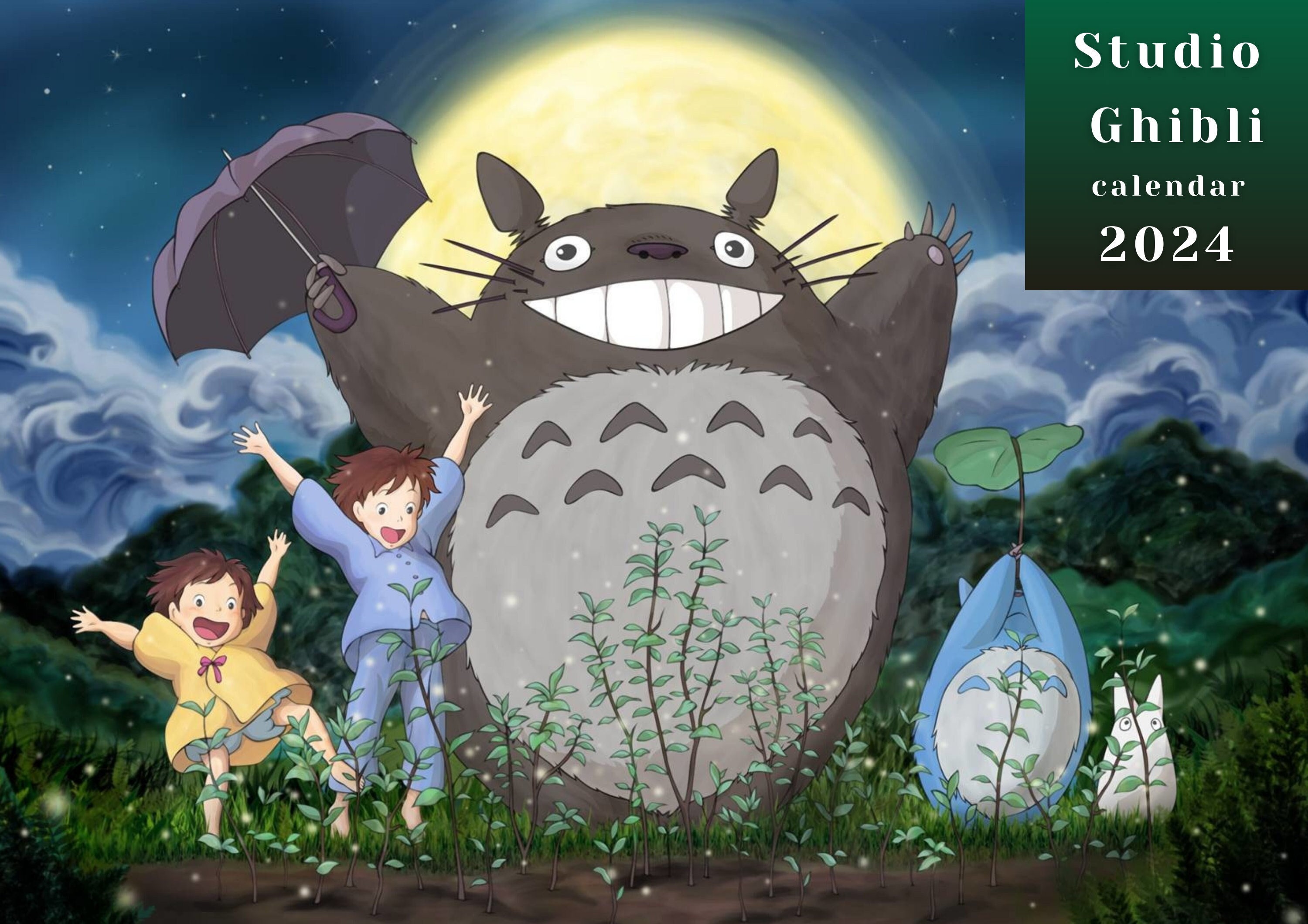 Ghibli 2024 Calendar Etsy