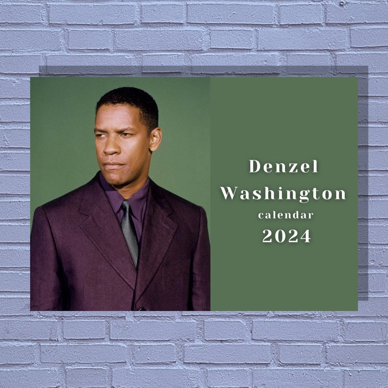 Denzel Washington 2025 Calendar Etsy