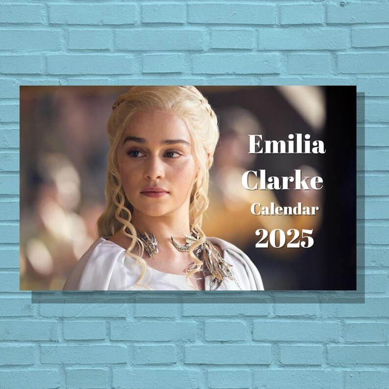 Emilia Clarke in GOT 2025 Calendar Etsy