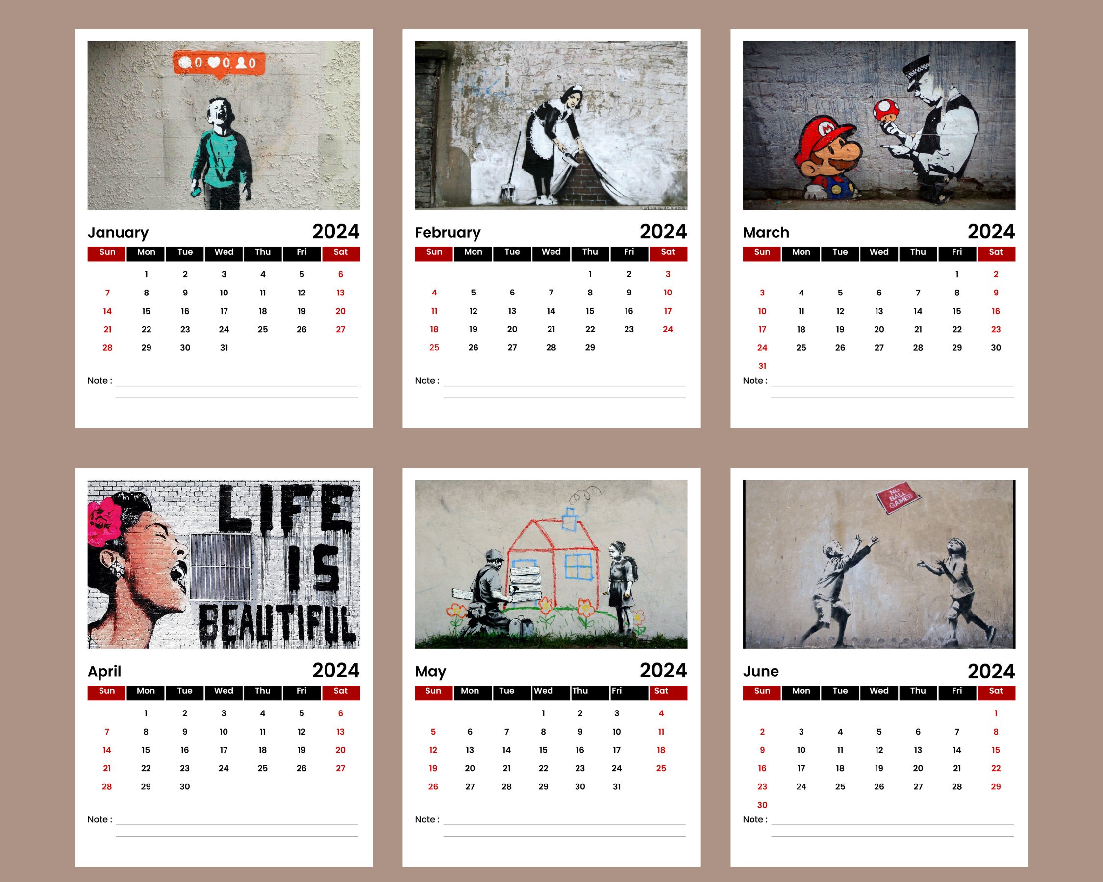 Banksy 2024 Calendar - Etsy
