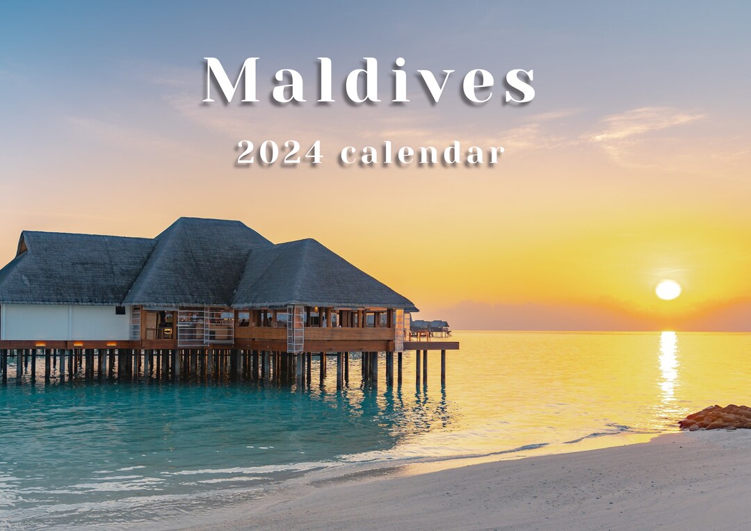 Maldives 2024 Calendar Etsy UK