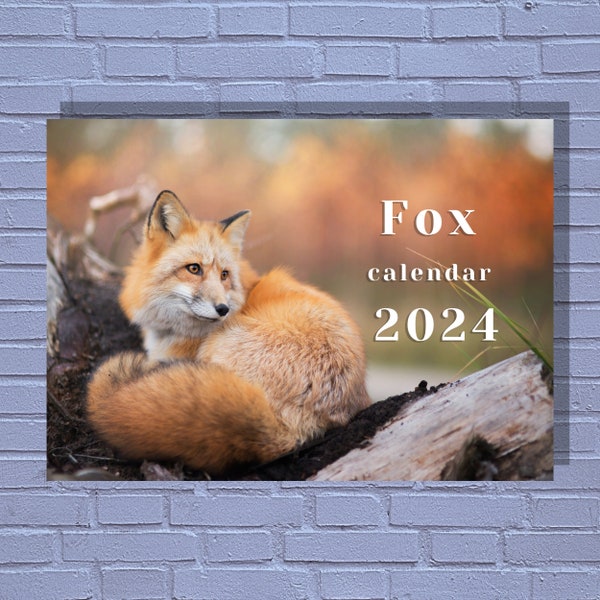 2025 Calendar Fox Etsy