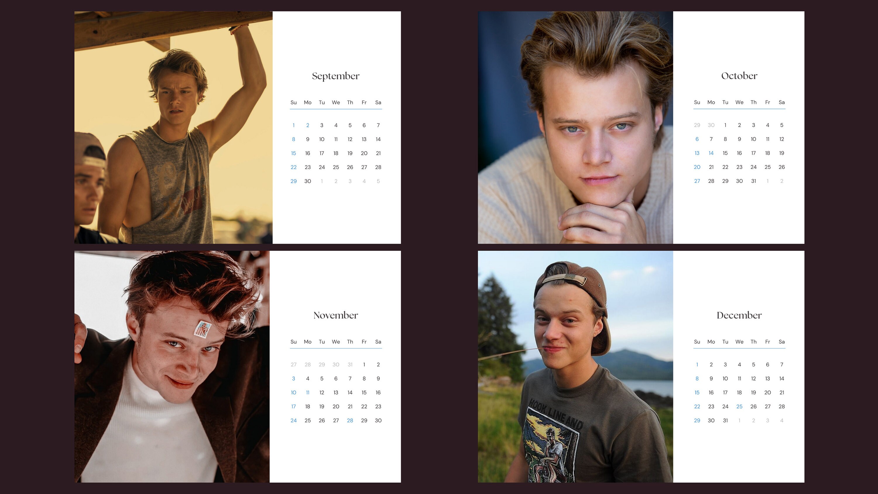 Rudy Pankow 2024 Calendar - Etsy