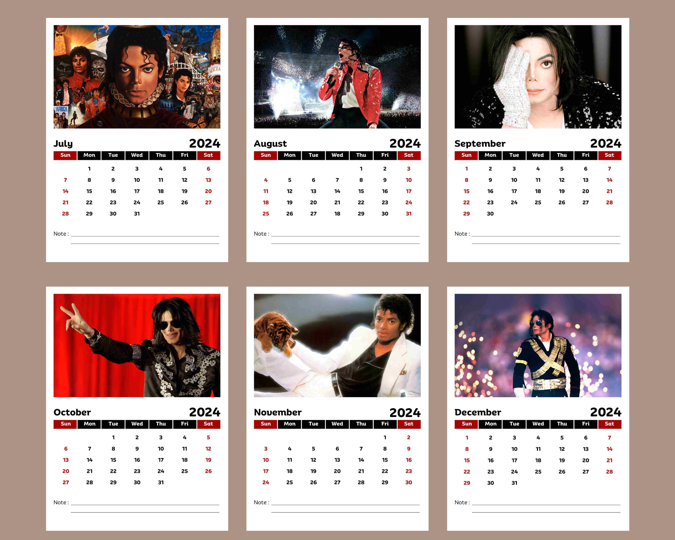 Michael Jackson 2024 Calendar Etsy
