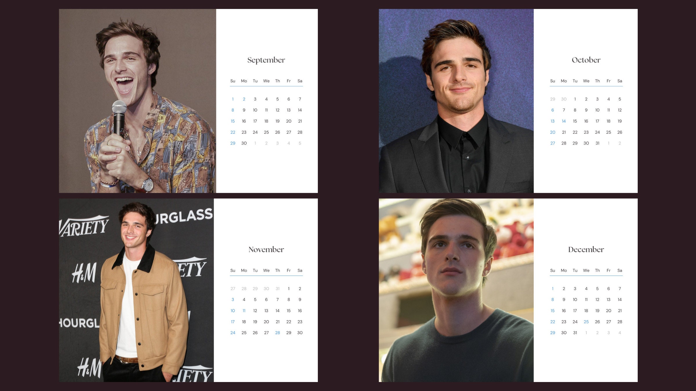 Jacob Elordi 2025 Calendar Etsy