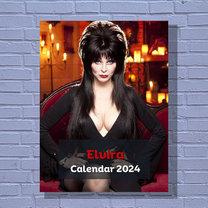 Elvira Mistress of the Dark 2024 Calendar Etsy