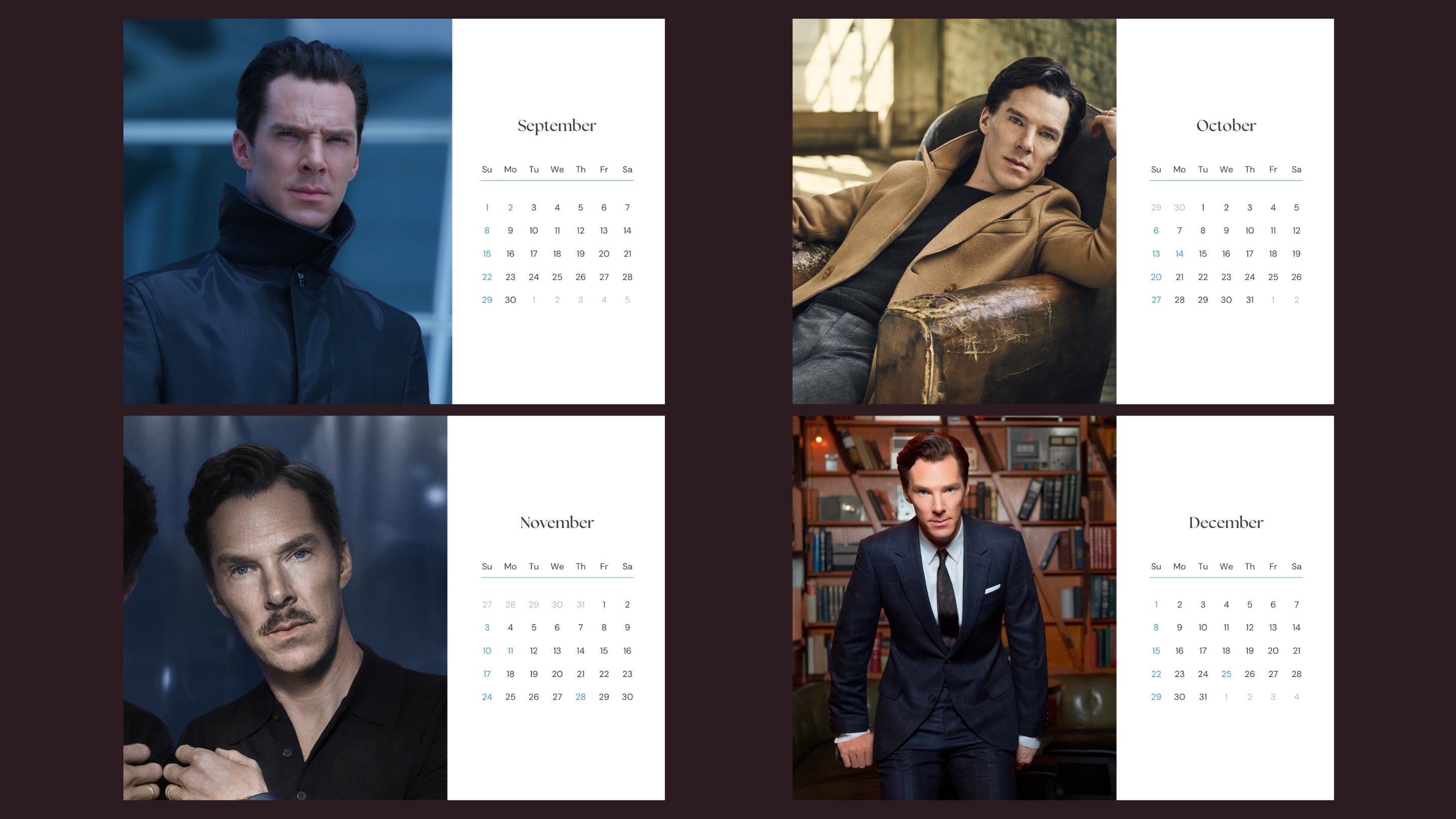 Benedict Cumberbatch 2024 Calendar Etsy