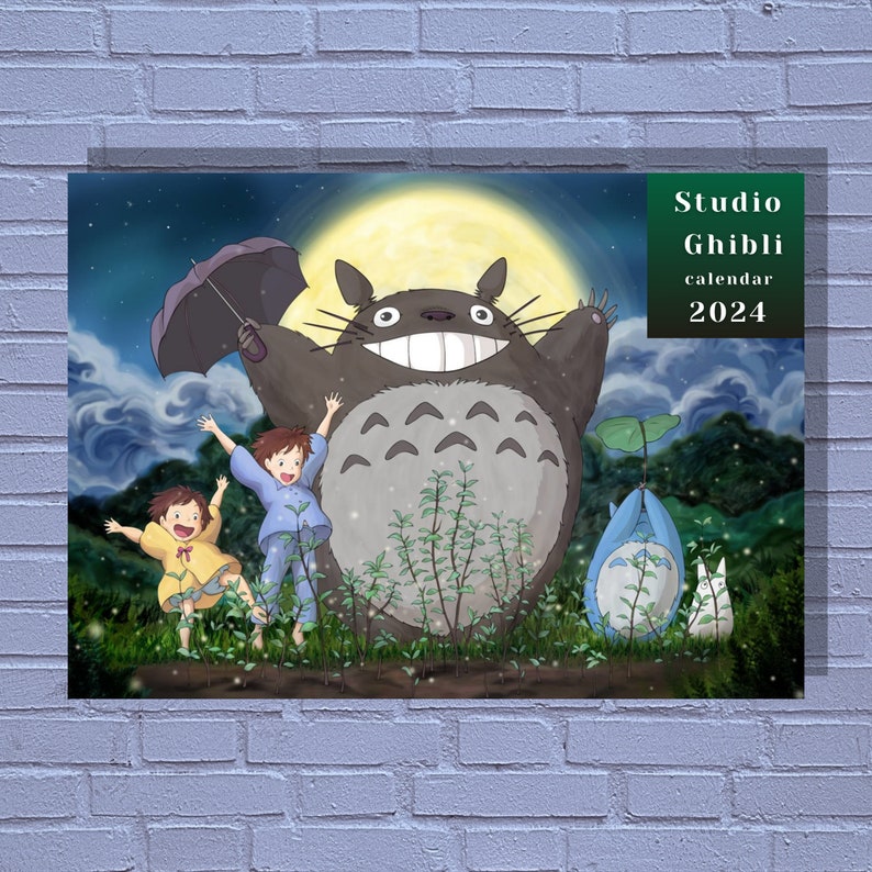 Ghibli 2024 Calendar Etsy
